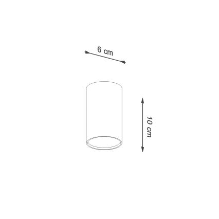 Spotlampe LAGOS 1xGU10/10W/230V 10 cm grøn