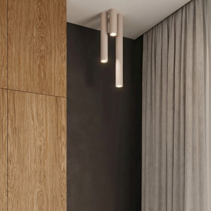 Spotlampe LAGOS 1xGU10/10W/230V 20 cm cremefarvet