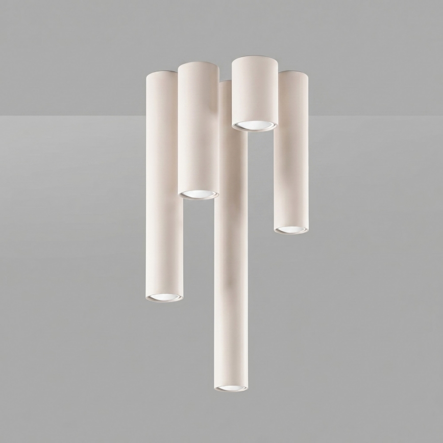 Spotlampe LAGOS 1xGU10/10W/230V 20 cm cremefarvet