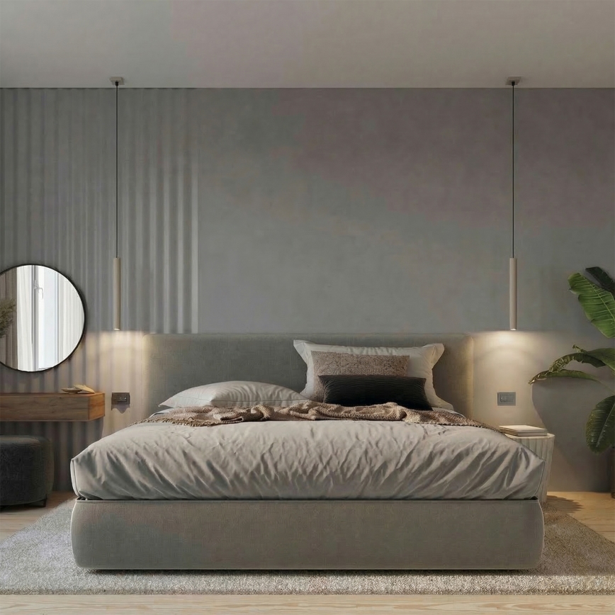 Pendellampe på kabel PASTELO 1xG9/8W/230V taupe