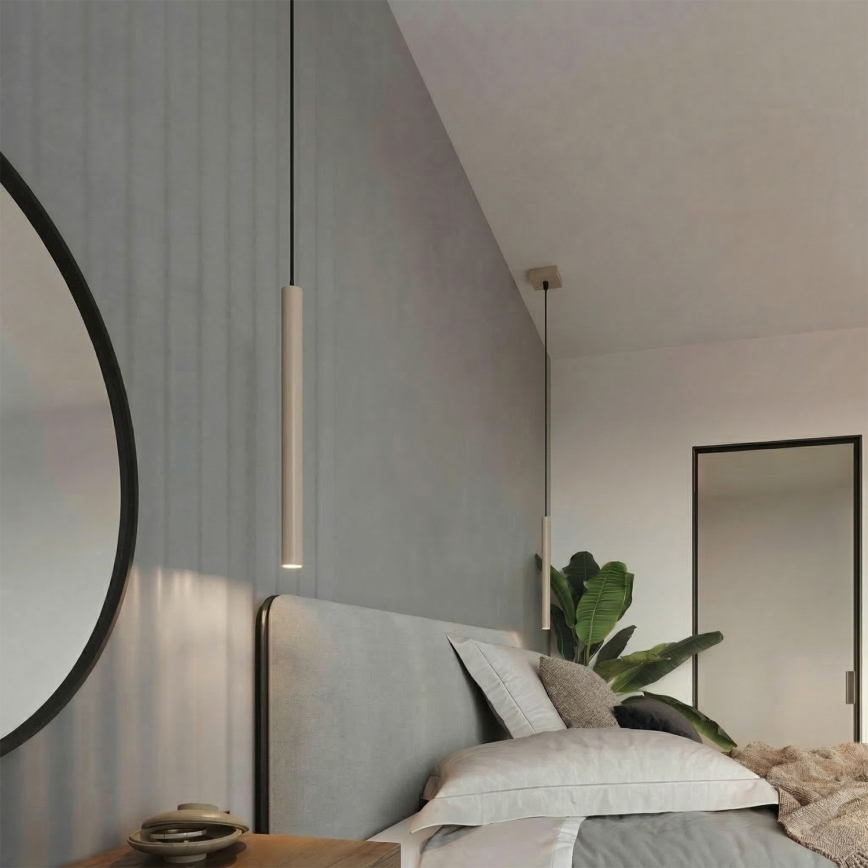 Pendellampe på kabel PASTELO 1xG9/8W/230V taupe