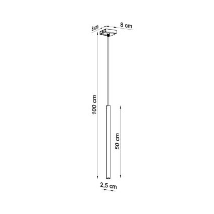 Pendellampe på kabel PASTELO 1xG9/8W/230V taupe