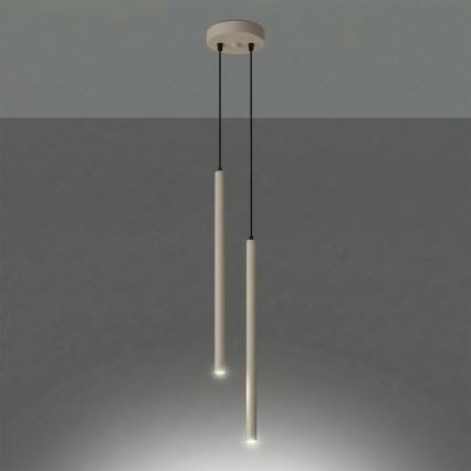 PASTELO pendel med kabel 2xG9/8W/230V taupe