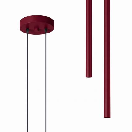 Pendel på kabel PASTELO 2xG9/8W/230V rød