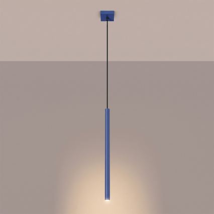 Pendellampe med kabel PASTELO 1xG9/8W/230V blå