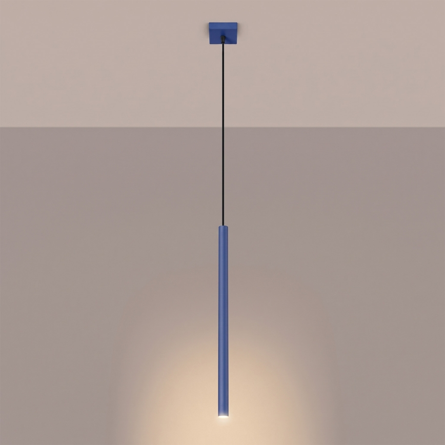 Pendellampe med kabel PASTELO 1xG9/8W/230V blå