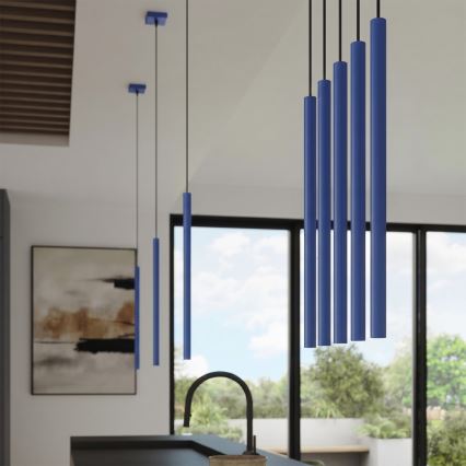 Pendellampe med kabel PASTELO 1xG9/8W/230V blå