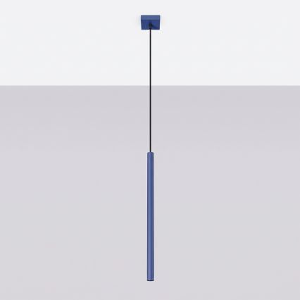 Pendellampe med kabel PASTELO 1xG9/8W/230V blå