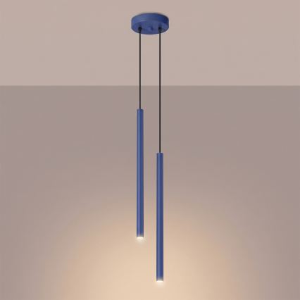 PASTELO pendel med kabelophæng, 2x G9, 8 W, 230 V — blå