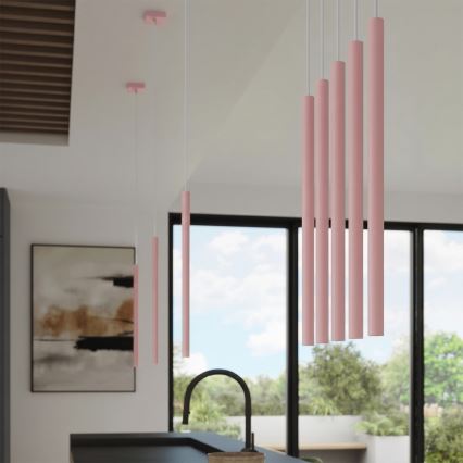 Pendel på kabel PASTELO 1xG9/8W/230V rosa
