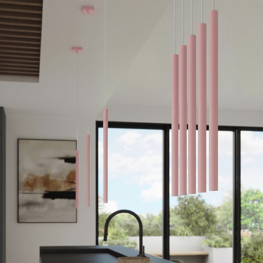 Pendel på kabel PASTELO 1xG9/8W/230V rosa