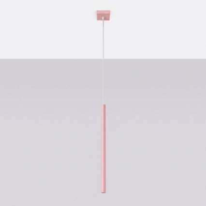 Pendel på kabel PASTELO 1xG9/8W/230V rosa