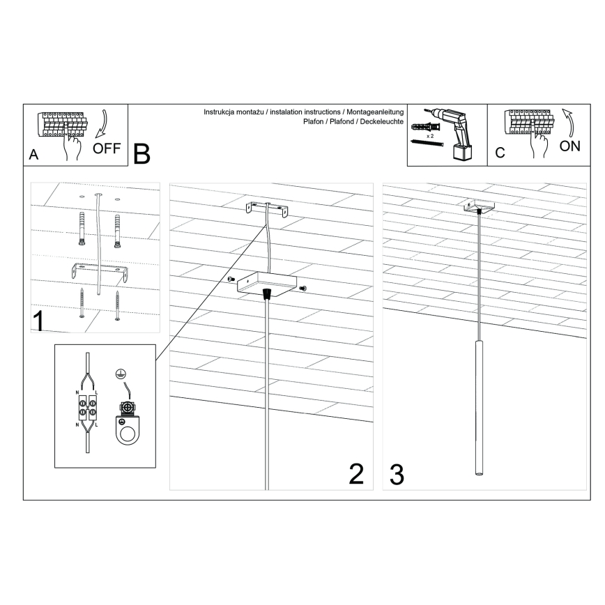 Pendel på kabel PASTELO 1xG9/8W/230V rosa