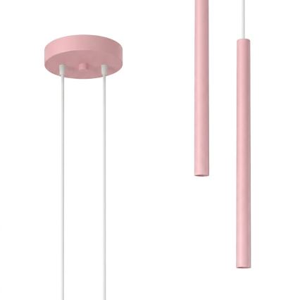 Pendel på kabel PASTELO 2xG9/8W/230V lyserød