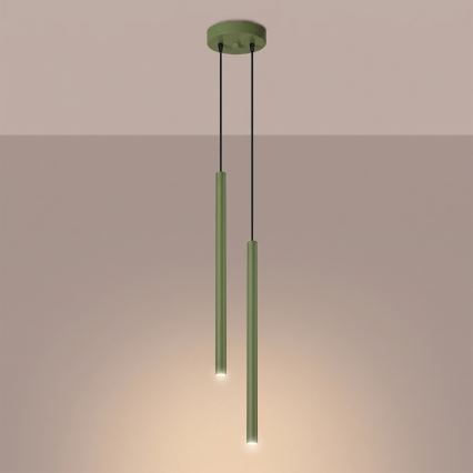 Pendel med kabelophæng PASTELO, 2×G9/8W/230V, grøn