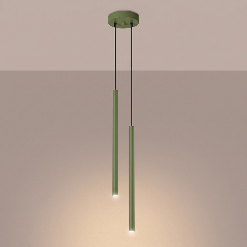 Pendel med kabelophæng PASTELO, 2×G9/8W/230V, grøn