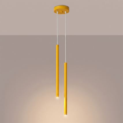 Pendellampe PASTELO 2xG9/8W/230V gul