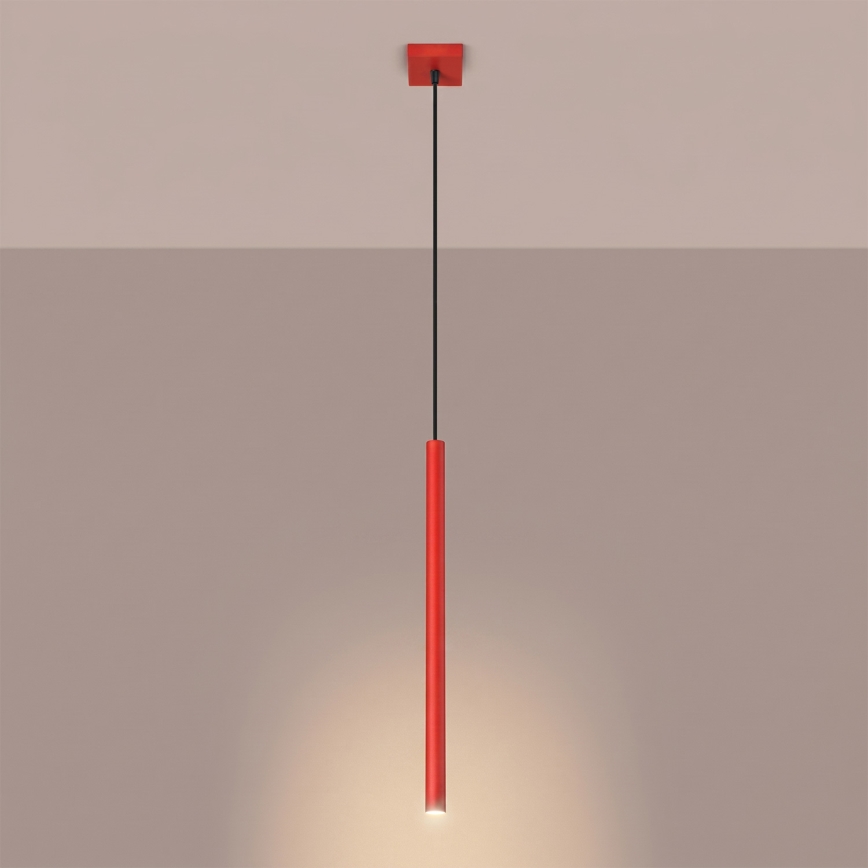 Pendel på ledning PASTELO 1xG9/8W/230V rød