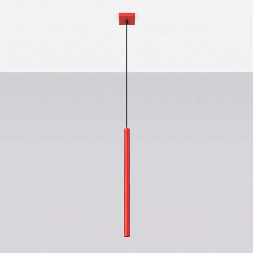 Pendel på ledning PASTELO 1xG9/8W/230V rød