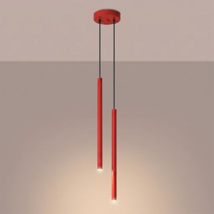 Kabelpendel PASTELO 2xG9/8W/230V rød