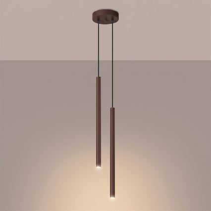 Pendel på ledning PASTELO 2xG9/8W/230V brun