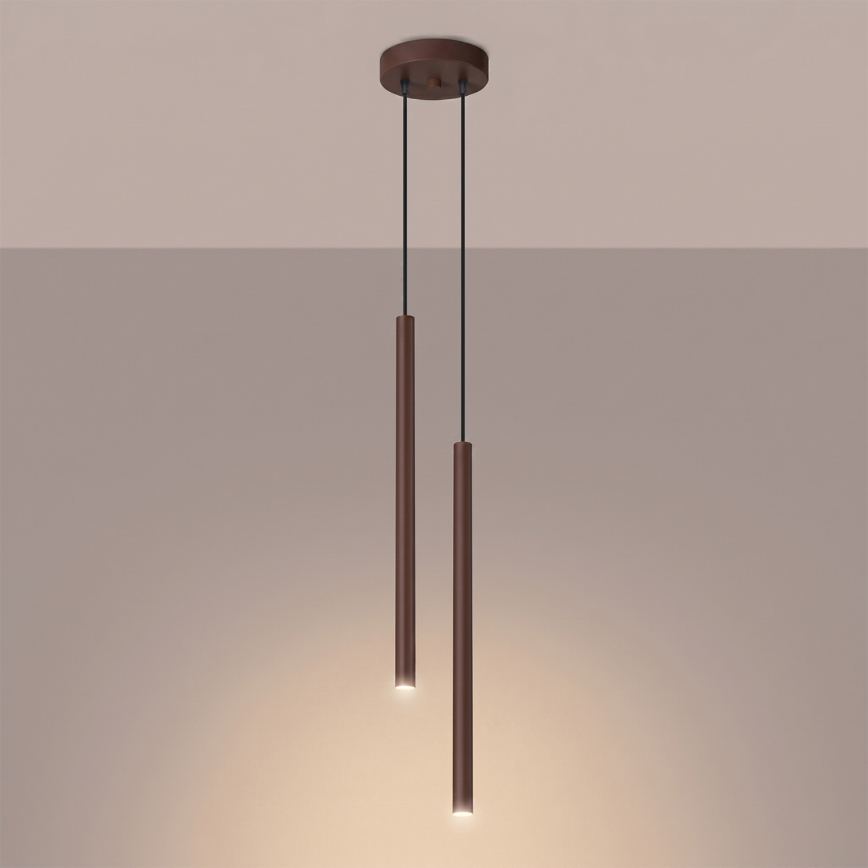 Pendel på ledning PASTELO 2xG9/8W/230V brun