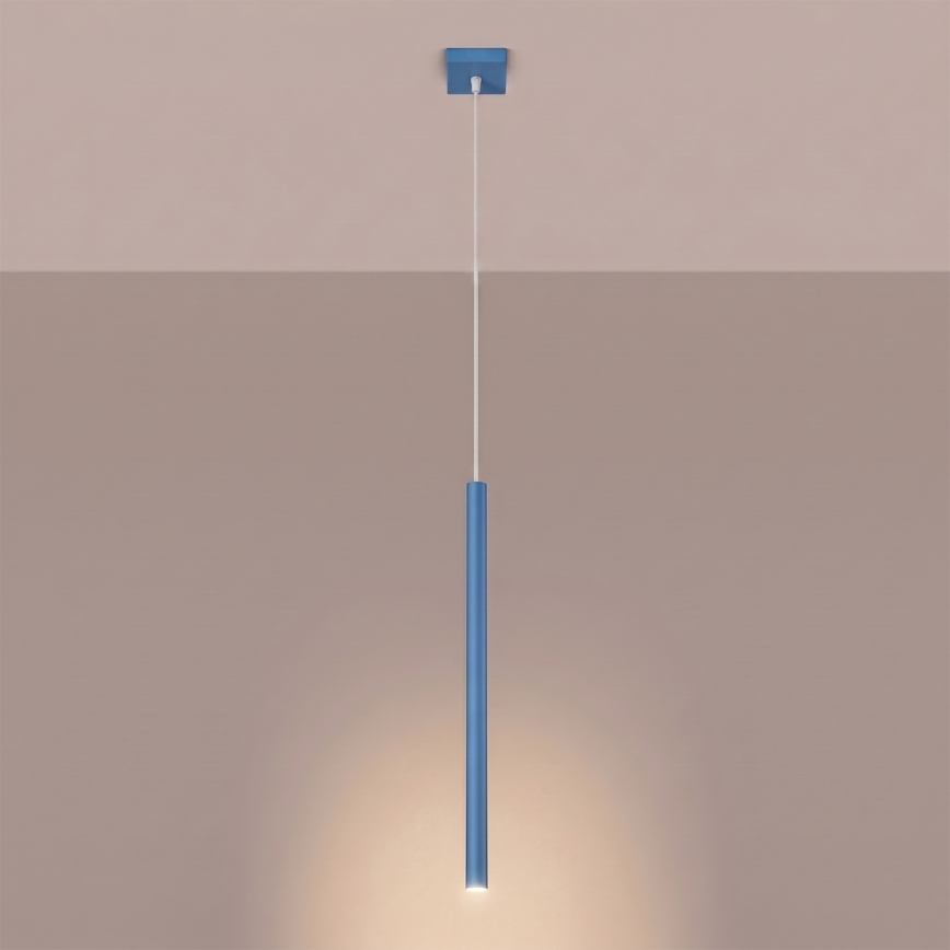 PASTELO pendel på ledning 1xG9/8W/230V, blå
