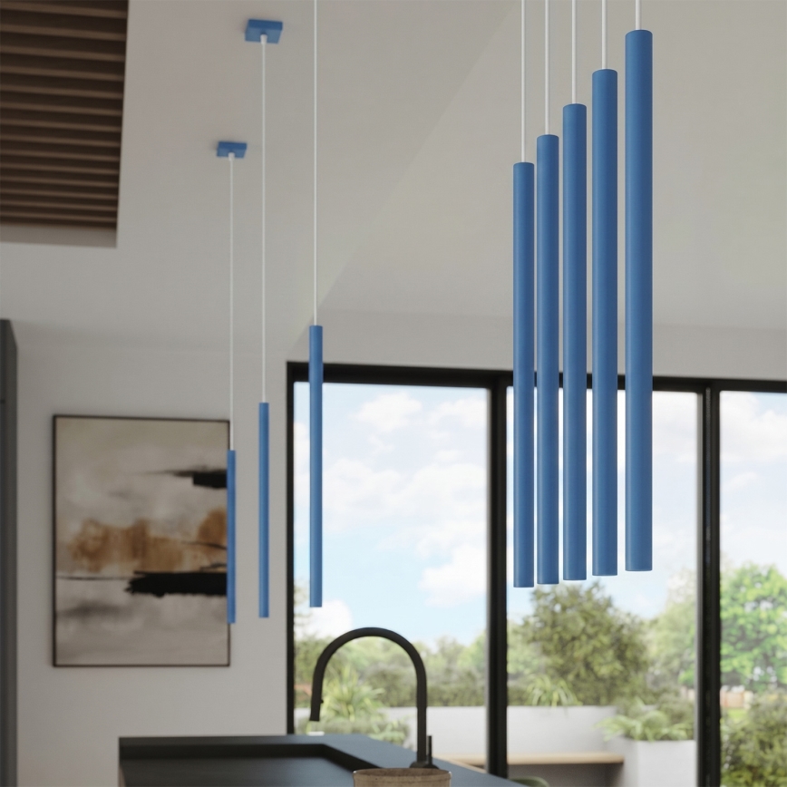 PASTELO pendel på ledning 1xG9/8W/230V, blå