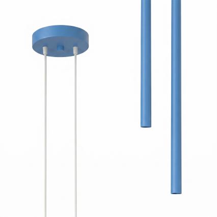 Pendellampe på ledning PASTELO 2xG9/8W/230V blå
