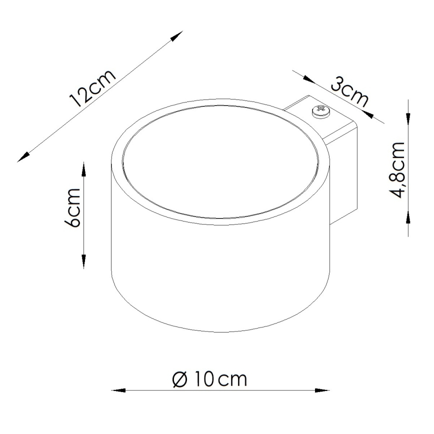 Væglampe MODO 1xGX53/10W/230V brun