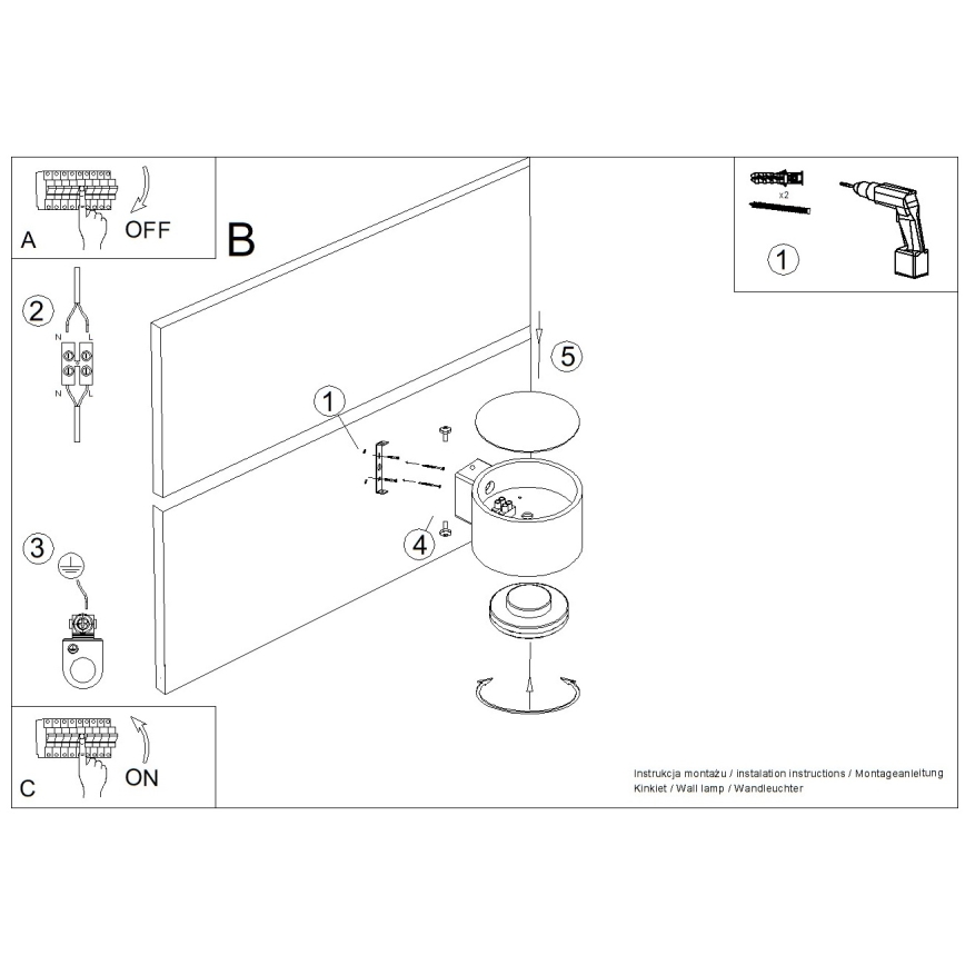 Væglampe MODO 1xGX53/10W/230V brun
