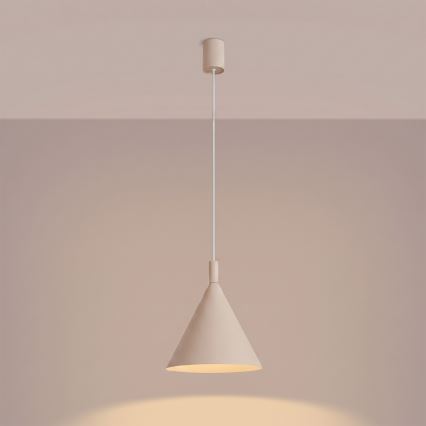 Pendel på ledning NOX 1xE27/15W/230V cremefarvet