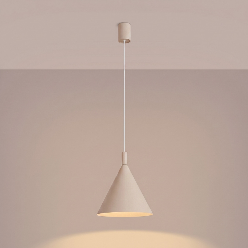 Pendel på ledning NOX 1xE27/15W/230V cremefarvet