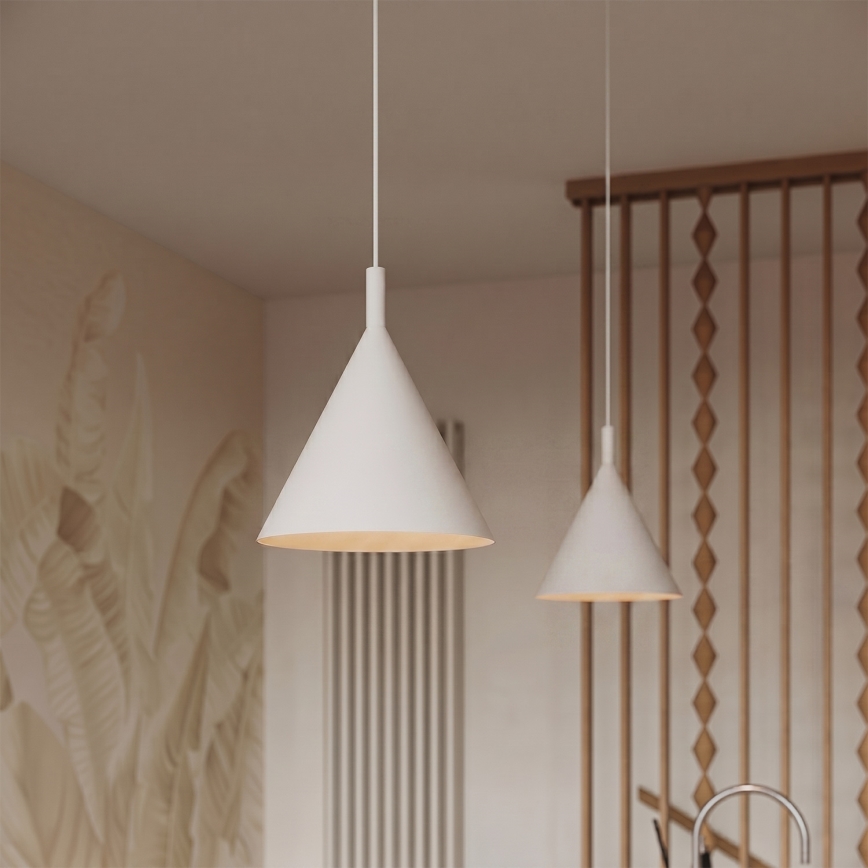 Pendel på ledning NOX 1xE27/15W/230V cremefarvet