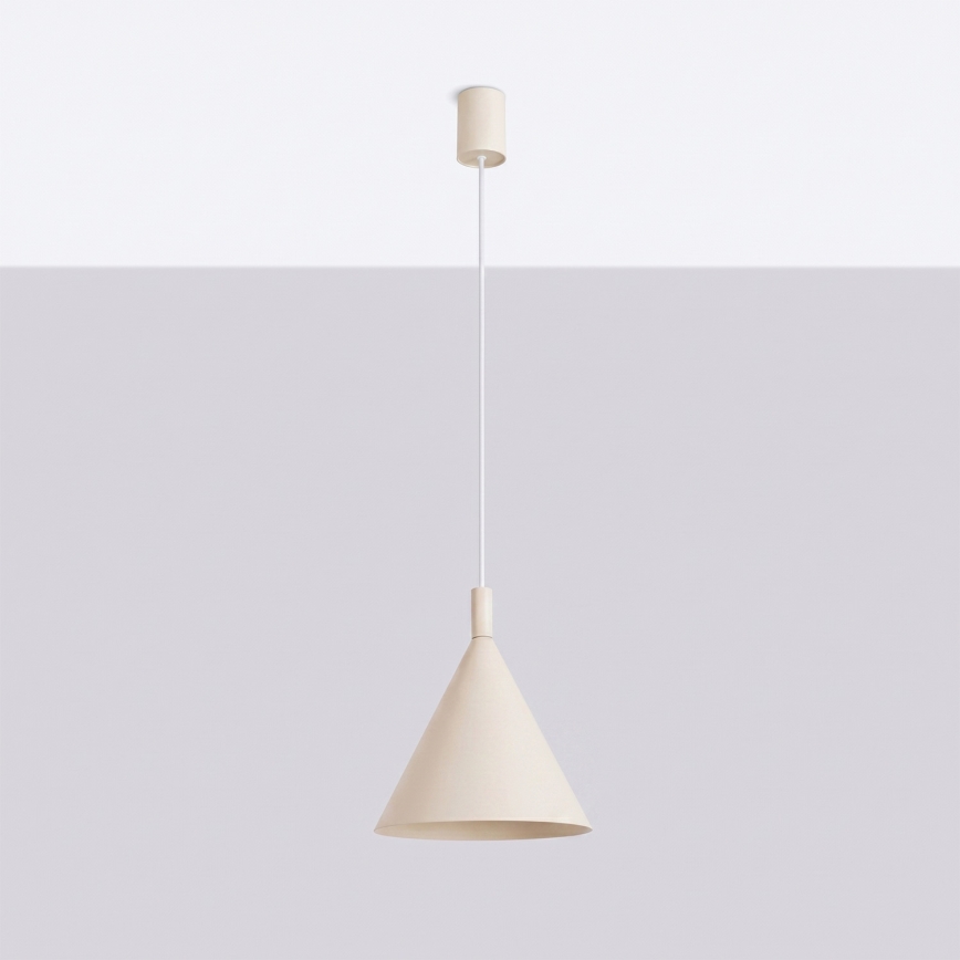 Pendel på ledning NOX 1xE27/15W/230V cremefarvet