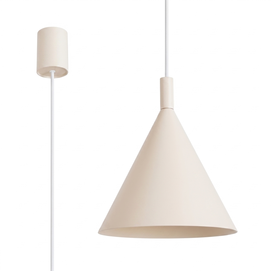 Pendel på ledning NOX 1xE27/15W/230V cremefarvet