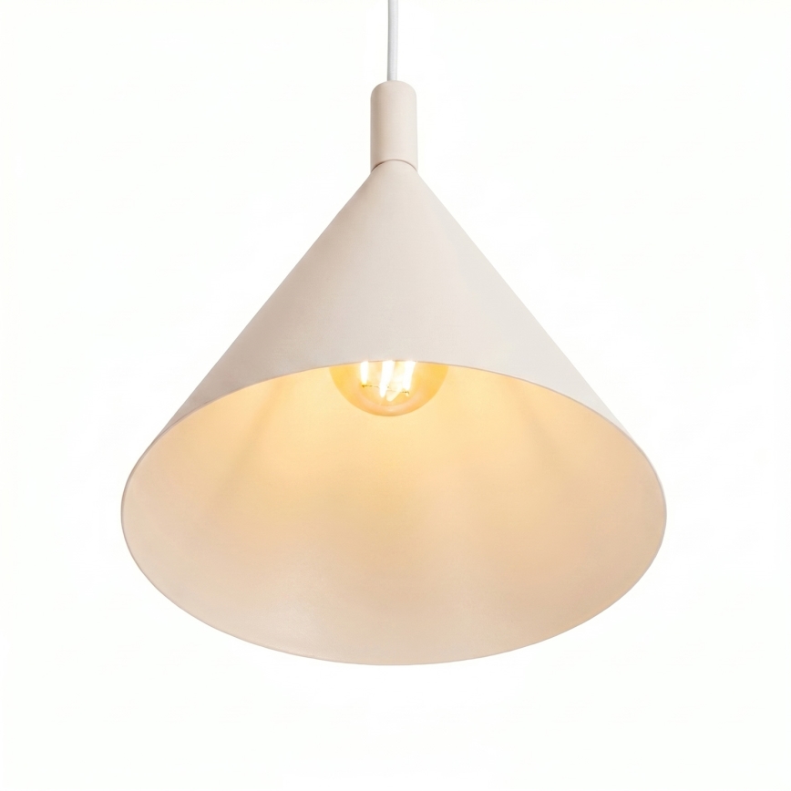 Pendel på ledning NOX 1xE27/15W/230V cremefarvet