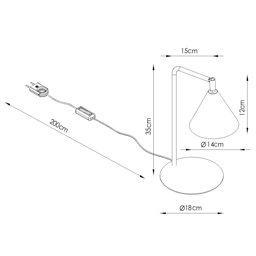 Bordlampe NOX 1xE14/10W/230V cremefarvet