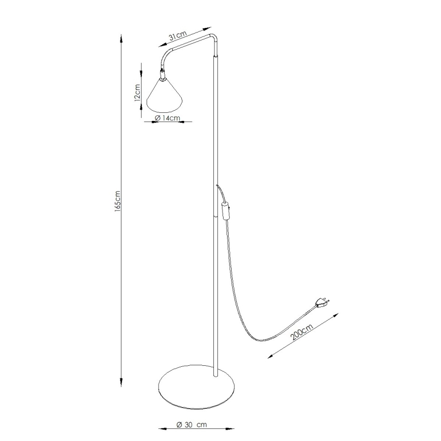 Gulvlampe NOX 1xE14/10W/230V cremefarvet