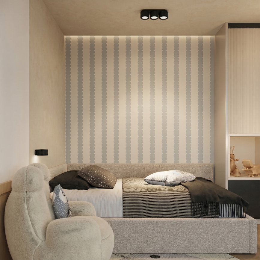 Væglampe AURA 1xGX53/10W/230V sort