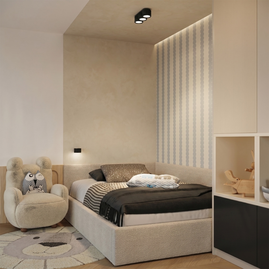 Væglampe AURA 1xGX53/10W/230V sort