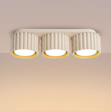 Spotlampe AURA 3xGX53/10W/230V cremefarvet