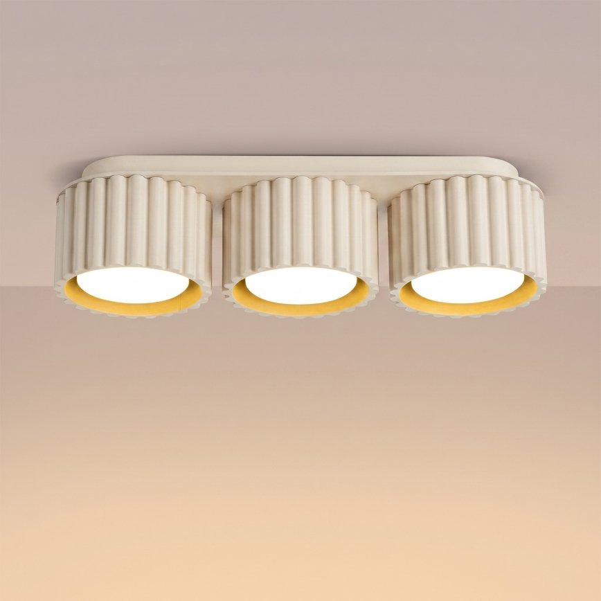 Spotlampe AURA 3xGX53/10W/230V cremefarvet