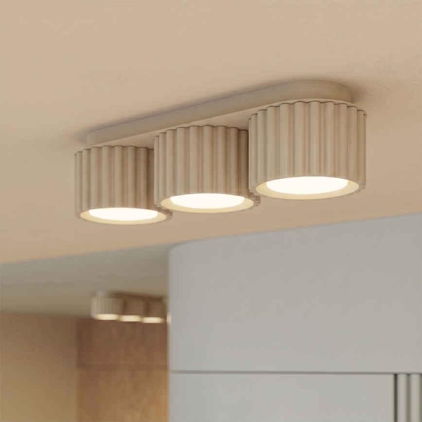 Spotlampe AURA 3xGX53/10W/230V cremefarvet