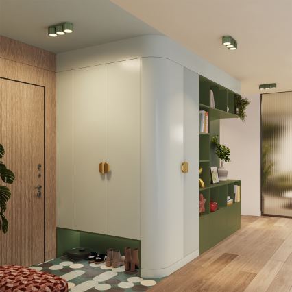 Spotlampe AURA 3xGX53/10W/230V grøn