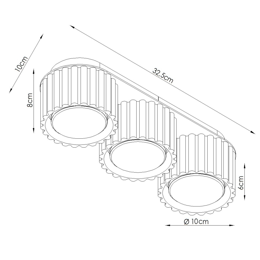 Spotlampe AURA 3xGX53/10W/230V grøn