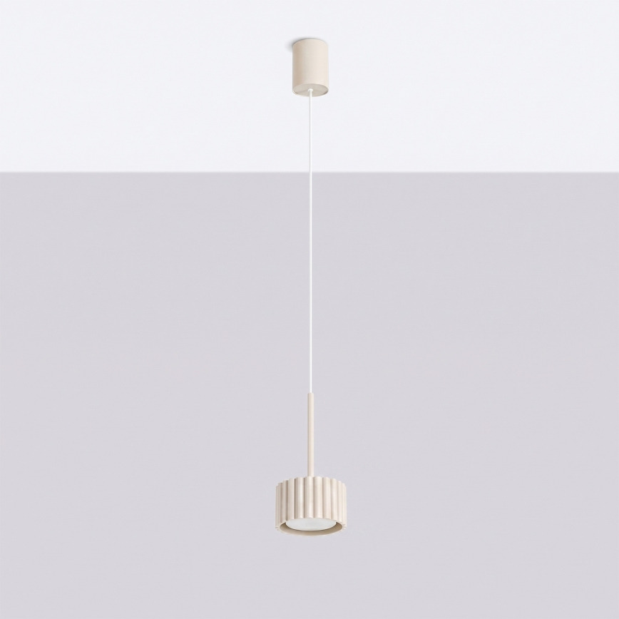 AURA pendel på kabel 1xGX53/10W/230V cremefarvet