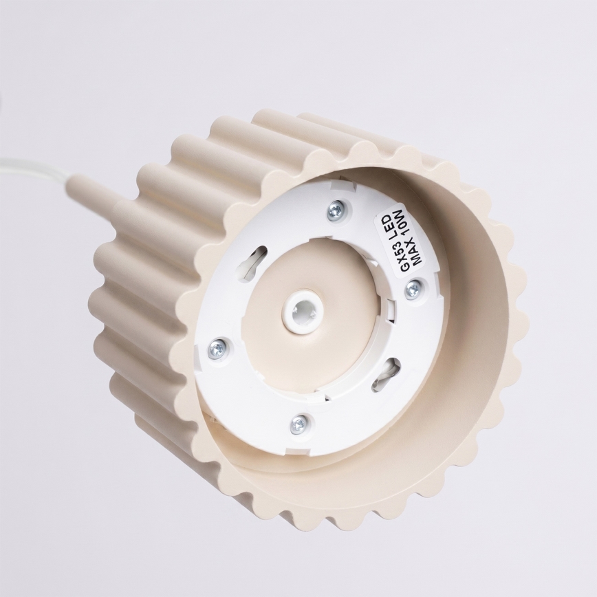 AURA pendel på kabel 1xGX53/10W/230V cremefarvet