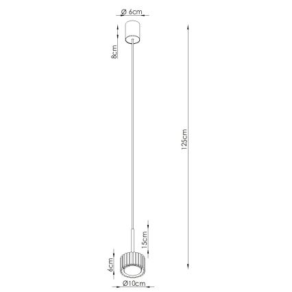 AURA pendel på kabel 1xGX53/10W/230V cremefarvet