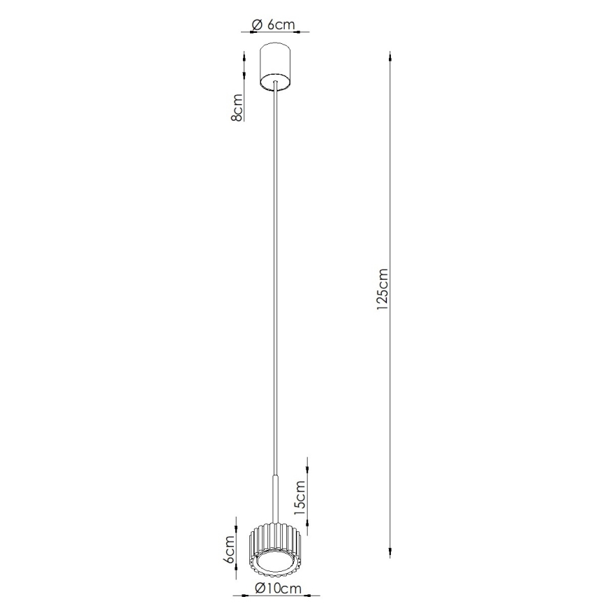 AURA pendel på kabel 1xGX53/10W/230V cremefarvet